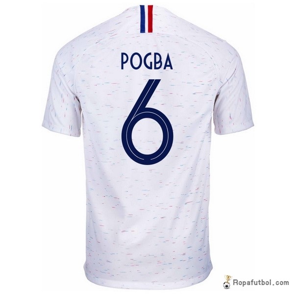 Camiseta Francia Replica Segunda Ropa Pogba 2018 Blanco